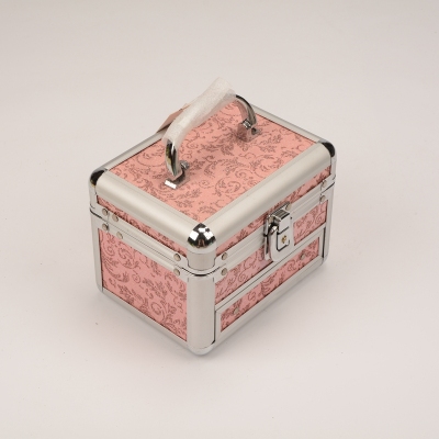 Crown high-end portable jewelry storage box multi-functional automatic vintage print jewelry box