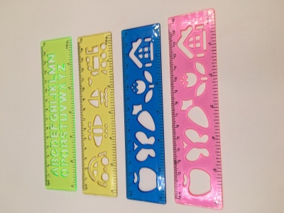 Cartoon animal ruler stationery creative transparent ruler Korea lovely drawing ruler award children's gift