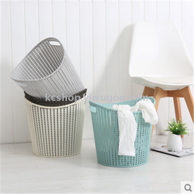 Rattan laundry basket hamper plastic shopping basket-like bathroom laundry storage basket