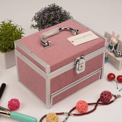 Crown high-end aluminum automatic portable jewelry storage box portable multi-functional jewelry boxes