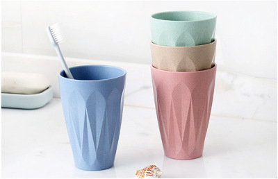 Diamond-shaped Cup environmentally friendly degradable plastic wheat straw wheat mug Cup lovers cups
