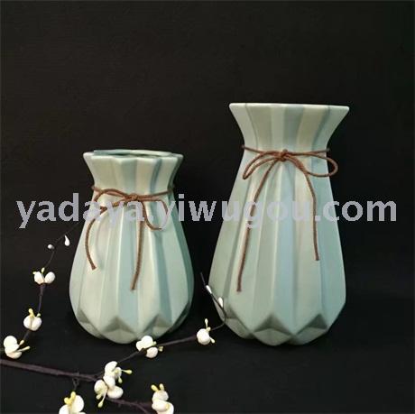 ceramic vase flower decoration crafts decoration matte hemp rope bow small fresh