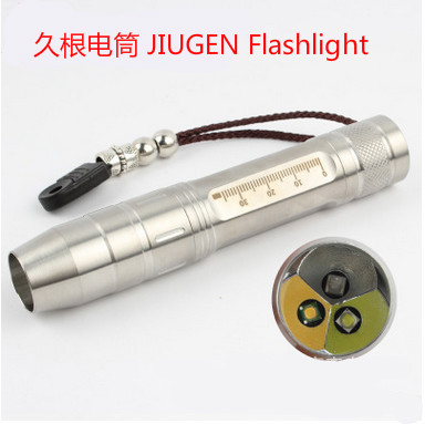 Identification of three light baiguanghuangguang CREE LED jade jewelry jade light flashlight