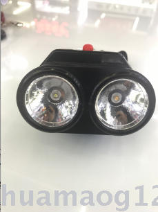 Two-color headlamp with strong light and long - range outdoor warning lamp