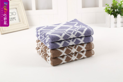 Tinglong diamond-type lattice pure cotton towel 32 strands of yarns thick  absorbent towel 