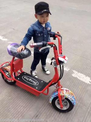 2017 new children's small mini Harley electric wheelchair folding bike with shock