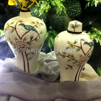 Ceramic ornaments American Ceramic vase crafts ornaments