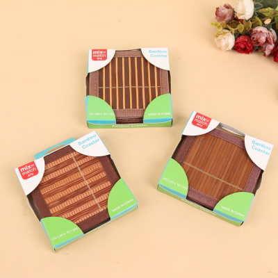 Male bamboo wood delicate environmental protection bamboo heat insulation food mat plate MATS.