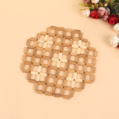 Male bamboo wood environment protection bamboo mat cup cushion cup cushion pan cushion kitchen mat.