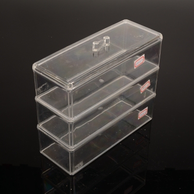 Crown Princess crystal transparent acrylic storage box three-layer dust with lid jewellery boxes