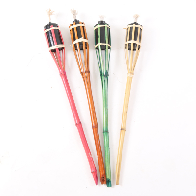 Male - dried bamboo wood torch outdoor lighting barbecue camping lamp decoration.