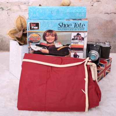 Shoe Tote Portable Non-Woven Shoe Box Travel Special 6-Grid Shoe Box