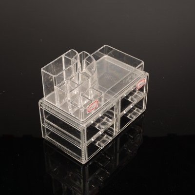 Crown creative layered transparent acrylic cosmetic drawer Desktop Organizer jewelry jewelry boxes