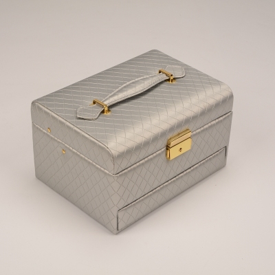 Guan Yu new high-grade PU jewelry box portable automatic jewelry storage boxes in stock