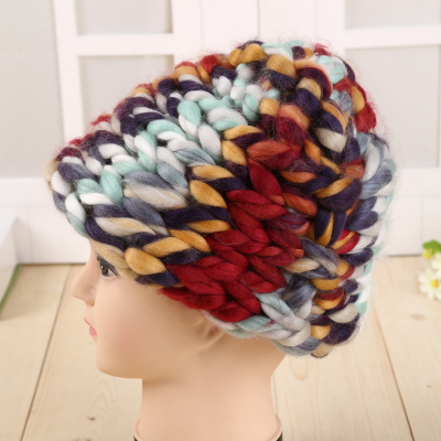 DIY craft goods wool yarn rough rope color simple hat scarf.