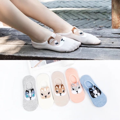 boat socks korean cartoon invisible low-cut socks non-slip silicone socks summer hot