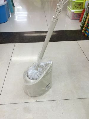 New advanced toilet brush plastic rod with seat toilet cleaning brush loose hardcover ZM5616