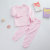 Tongyin Newborn Baby Cotton Suit Children's Long Johns Top & Bottom Set Long-Sleeved Underwear Boys and Girls Shoulder Button Suit