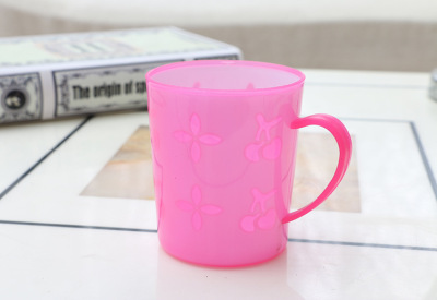 Colorful multi-purpose cherry patterned plastic mug fine the mouthwash Cup advertising gift Cup