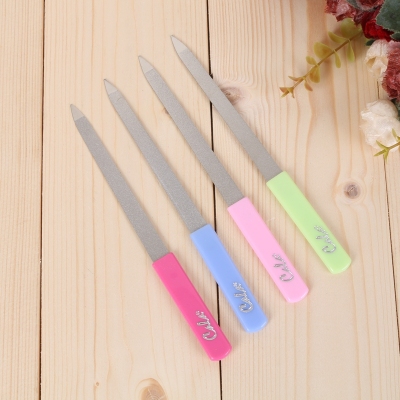 Nail File Sanding Bar Knife File Stainless Steel Thickened Nail File Nail Polishing Tool