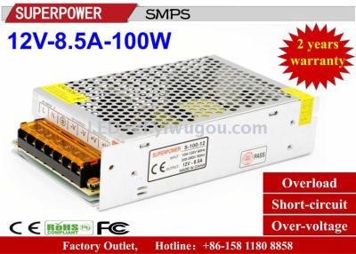 DC 12V8.5A switching power supply LED security adapter 100W power supply