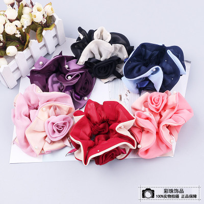 High fashion elastic fabric string rope hair tie elastic exaggerated capitatum capitatum