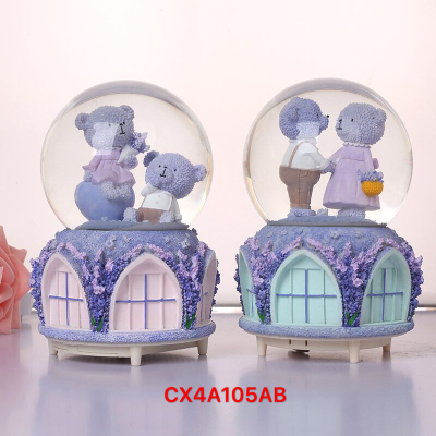 Lover Gift Paradise Ins Crystal Ball Music Box Decoration Snow Cartoon Children Students' Birthday Present