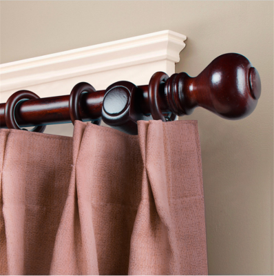 Factory direct sales in Europe and South East Asia wood wooden curtain rod Roman bar rail