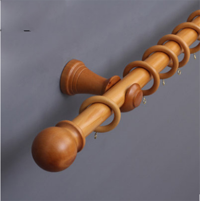 Factory direct sales in Europe and South East Asia wood wooden curtain rod Roman bar rail