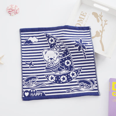 Tongyin Cotton Gauze Three-Layer Square Scarf 35*35 Soft Absorbent Cartoon Kids' Towel