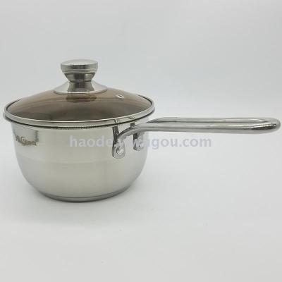 Stainless steel, single handle milk pot - high - grade such as pot household milk pot gift soup pot