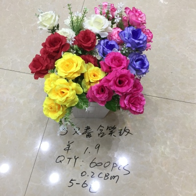 5 fork spring smile Mary simulation flower artificial flower