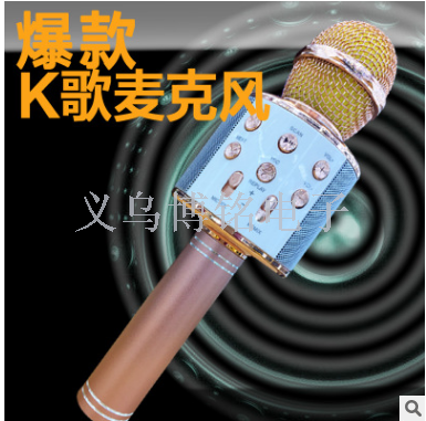 Explosions Bao wireless Bluetooth microphone WS-858 handheld karaoke with TF card handheld microphone