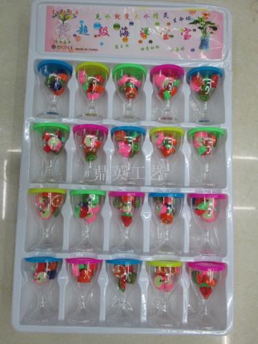 Factory Direct Sales Wine Glass 20 PCs One Card Mini Eraser Domestic Ornaments Cute Rubber