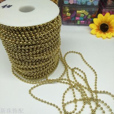 Factory Direct Sales Plastic Wired Beads Environmental Protection Electroplating Wire Beads Plastic Bead Necklace Jewelry Accessories