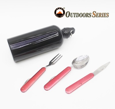 Aluminum pot combination travel portfolio tableware outdoor sports kettle combination knife and fork spoon combination