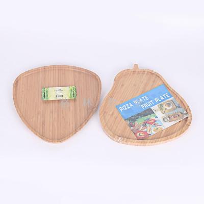 Large creative peach heart dinner plate, three sets of three tray hotel kitchen bamboo tableware