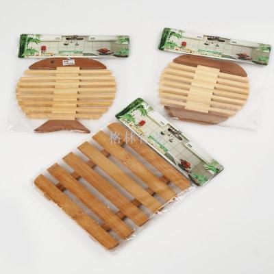 Factory direct selling delicate bamboo heat insulation pad lovely fish-classic square table pad hot pot shape cushion
