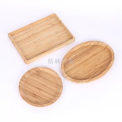 Creative large bamboo square, round dinner tray tray hotel kitchen bamboo tableware
