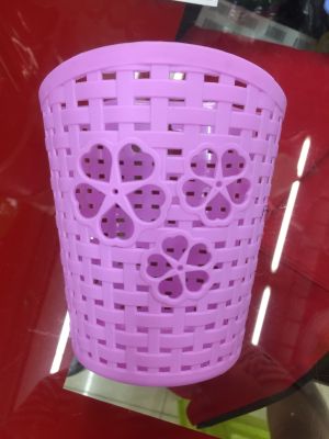 New plastic pen container desktop small storage bucket can hang mini storage basket