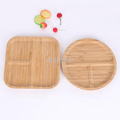 Creative environmental protection bamboo square round tray tray tray