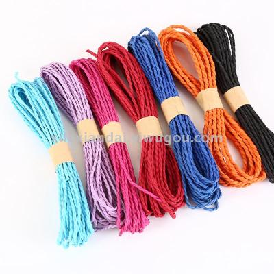 Factory Direct Sales Double-Strand Thick Paper String Color String Handmade Packaging Rope