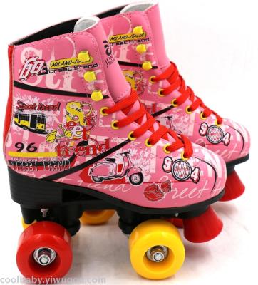 LU NA double-row roller skates adult double-row four-wheeled roller skate Plaza roller skating