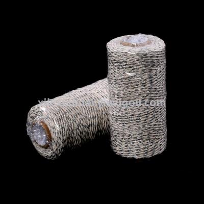 Factory Direct Sales Original Color Winding Silver Wire Cotton String Group Decorative Rope