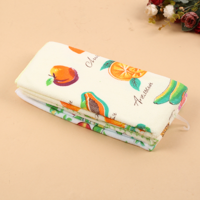 Factory direct sale ultra fine print tea towel flower fruit teapot tea towel kitchen towel.