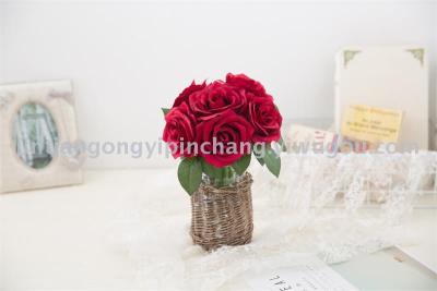 Rose bridal bouquets artificial flower craft decoration factory outlet