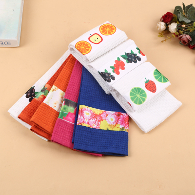 Fruit printing soft and comfortable water towel towel.