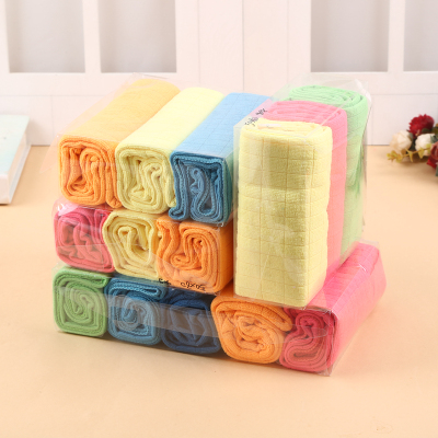 Pure color water absorbent fiber towel towel washing towel.