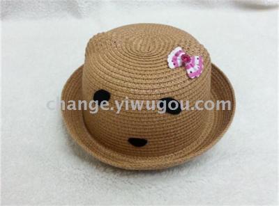Paper roll brim Hat summer Hat straw hats children's hats