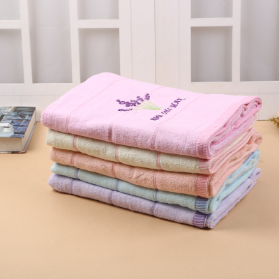 Lavender all cotton soft suction towel face towel pure cotton and thickened face towel.